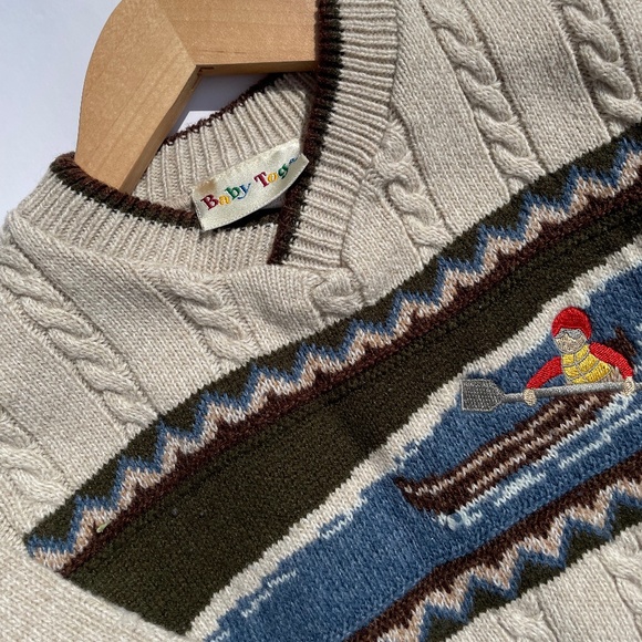 Vintage Baby Togs Rowing Embroidered Sweater - Picture 2 of 2